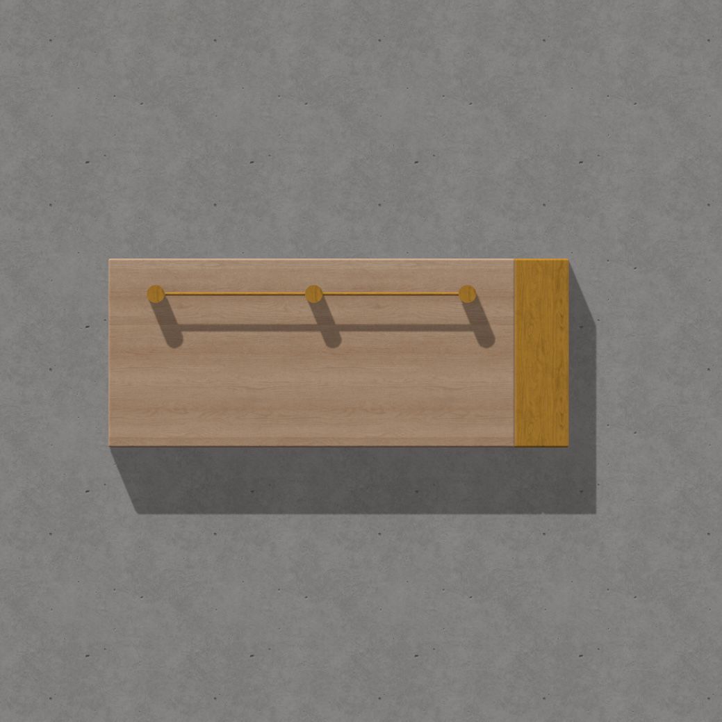 Wall-mounted sunglasses holder in premium wood with minimalist design for stylish organization