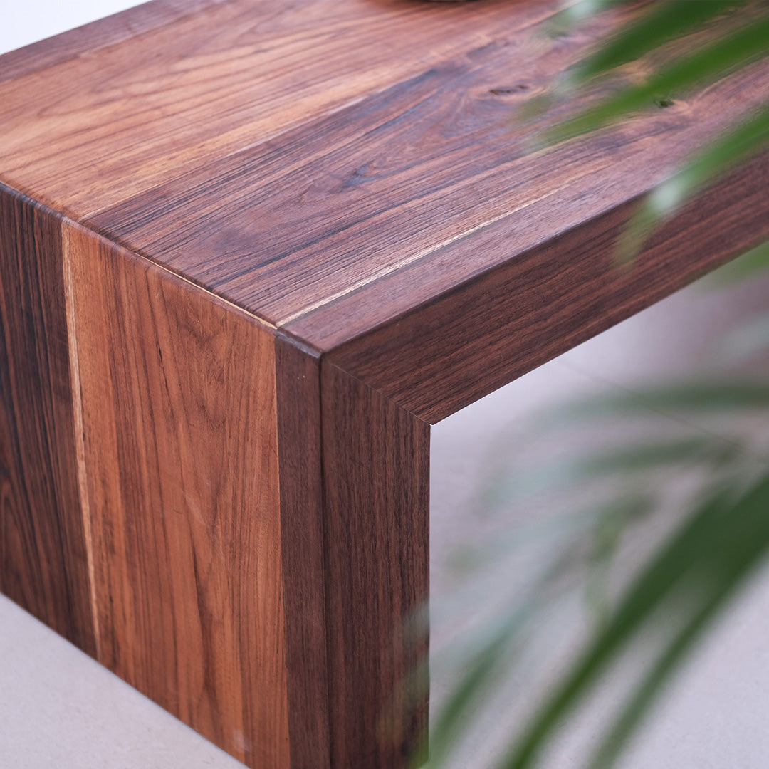 Dual-tone walnut and teak DuoTone Coffee Table from the "Duality" collection for stylish homes